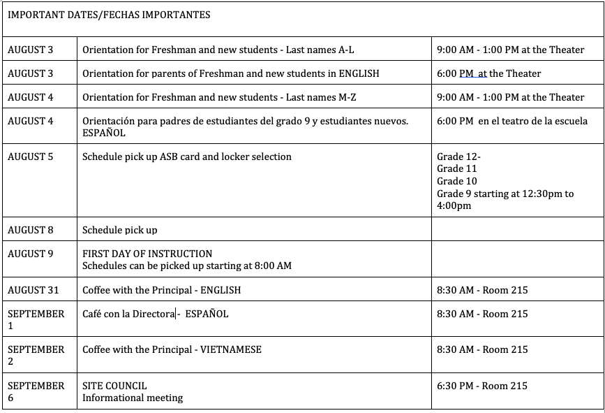 ESUHSD - Mt. Pleasant High School - Parent Meetings